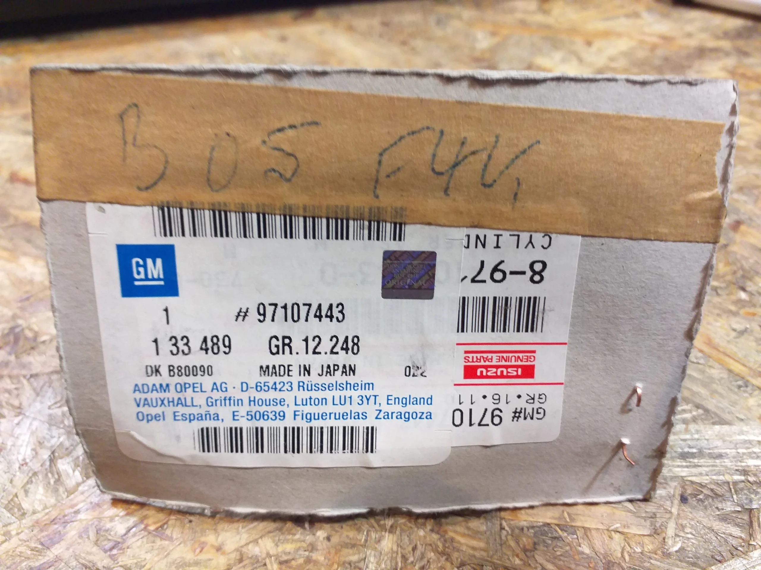 Frontera A Schlieszylinder und Schlüssel Ersatzradhalter Heckklappe original GM Opel NEU - General Motors